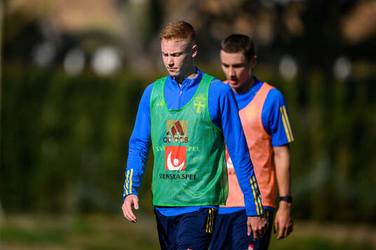 Hugo Larsson of the Swedish men's football national team at