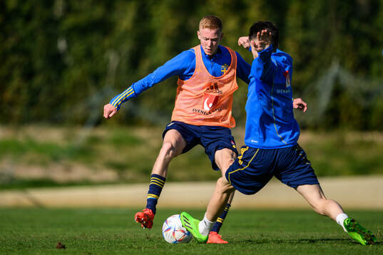 Hugo Larsson of the Swedish men's football national team at