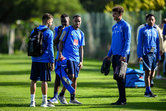 Yasin Ayari, Joel Asoro, Bilal Hussein of the Swedish men's