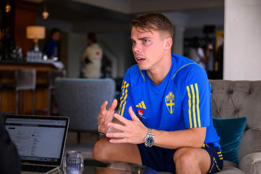 Elias Andersson of the Swedish men's football national team