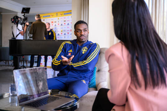 Joel Asoro of the Swedish men's football national team