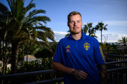 Victor Eriksson of the Swedish men's football national