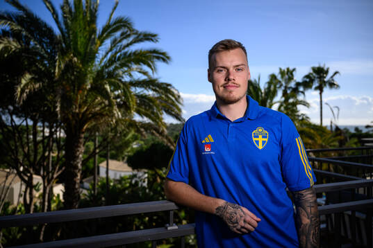Victor Eriksson of the Swedish men's football national