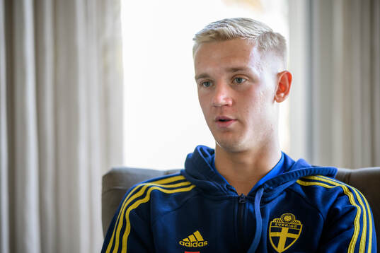 Carl Gustafsson of the Swedish men's football national