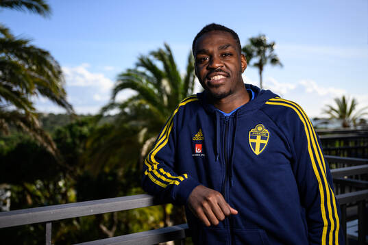 Joel Asoro of the Swedish men's football national team