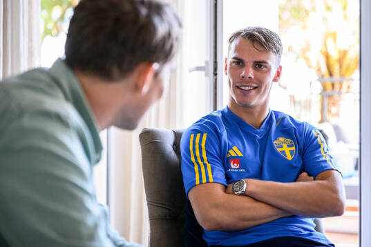 Elias Andersson of the Swedish men's football national team