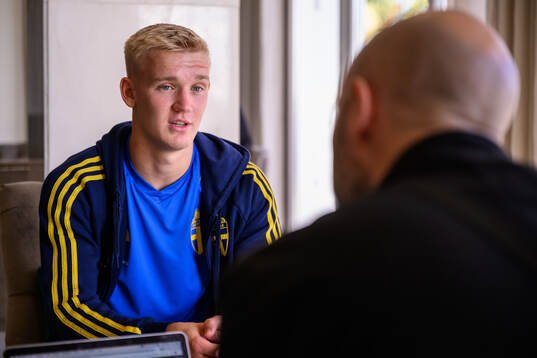 Carl Gustafsson of the Swedish men's football national team