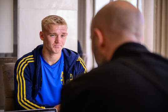 Carl Gustafsson of the Swedish men's football national team