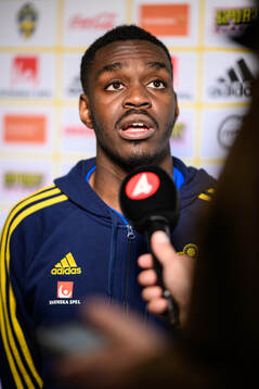 Joel Asoro of the Swedish men's football national team