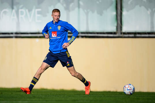 Hugo Larsson of the Swedish men's football national team at