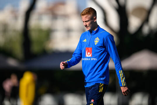 Hugo Larsson of the Swedish men's football national team at