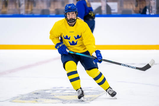Emma Goding of Sweden at a practice session