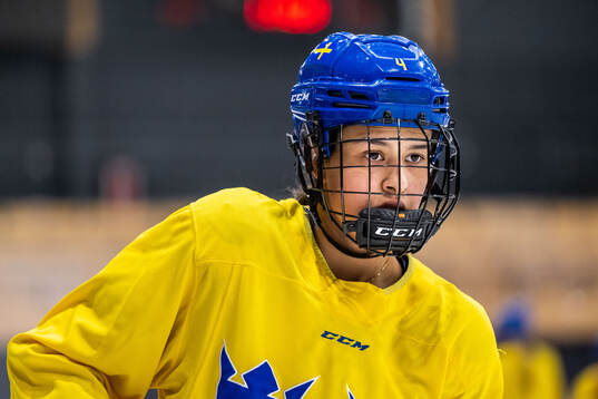 Olivia Sohrner of Sweden at a practice session