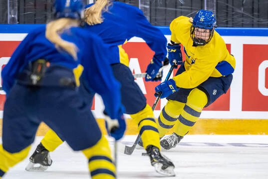 Emma Goding of Sweden at a practice session