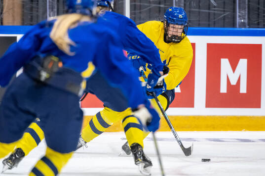 Emma Goding of Sweden at a practice session
