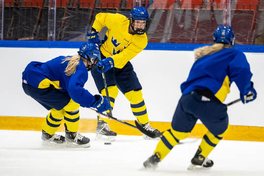 Emma Goding of Sweden at a practice session