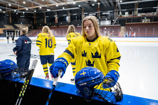 Emma Goding of Sweden at a practice session