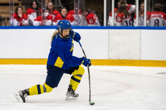 Mira Hallin of Sweden at a practice session