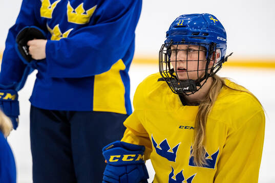 Ella Hellman of Sweden at a practice session