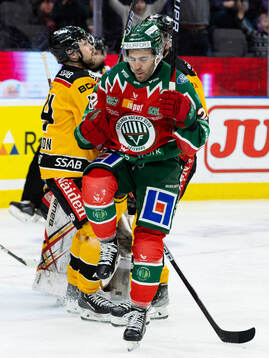 Frölundas Anthony Greco jublar