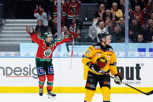 Frölundas Mats Rosseli Olsen jublar