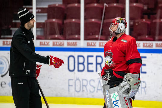 målvaktstränare Christoffer Nilstorp och Målvakt