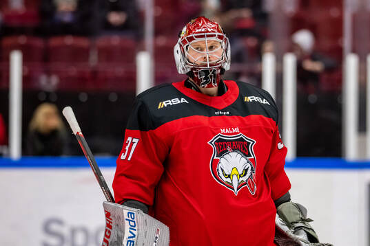 Malmö Redhawks målvakt Brandon Maxwell