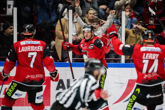 Malmö Redhawks Lance Bouma jublar