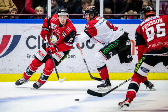 Malmö Redhawks William Von Barnekow  och Örebros Niklas