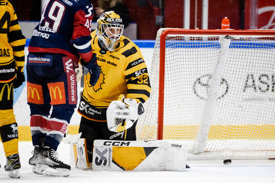 Skellefteås målvakt Linus Söderström deppar