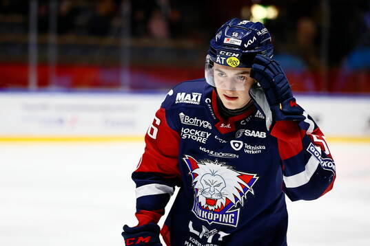 Linköpings Elias Sjöström jublar