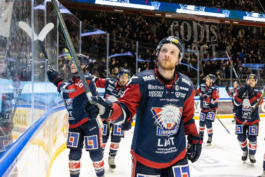 Linköpings Linus Hultström jublar