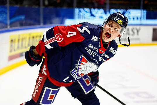 Linköpings Mattias Hävelid jublar