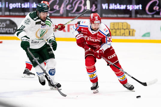 Färjestads Remi Elie och Timrås Albin Lundin