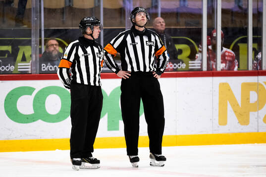 Domaren Johan Wedin och Pehr Claesson