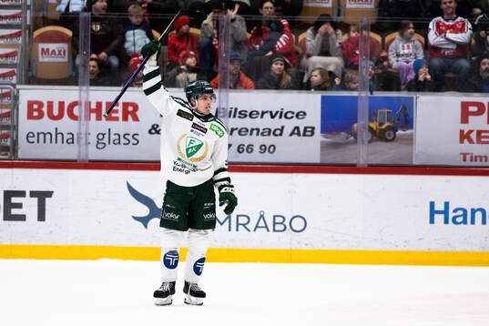 Färjestads Joel Nyström jublar