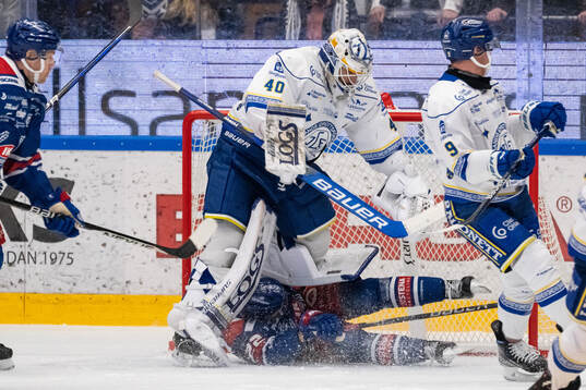 Leksands målvakt Mantas Armalis och Oskarshamns John