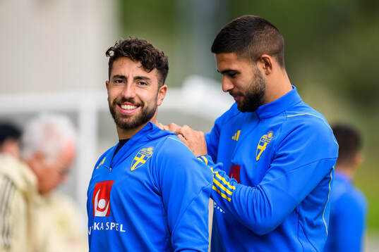 Moustafa Zeidan and Omar Faraj of the Swedish men's