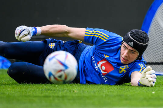 goalkeeper Jacob Widell Zetterström of the Swedish men's