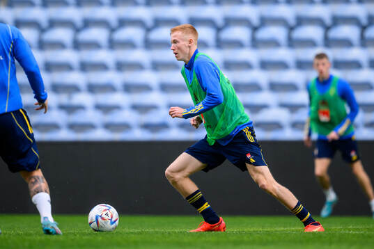 Hugo Larsson of the Swedish men's football national team at