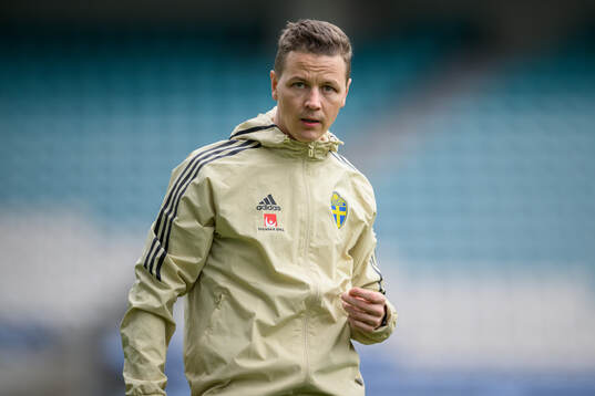 goalkeeper coach Maths Elfvendal of the Swedish men's