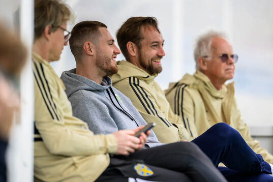 Mattias Svanberg and Physiotherapist Christian Andersson of