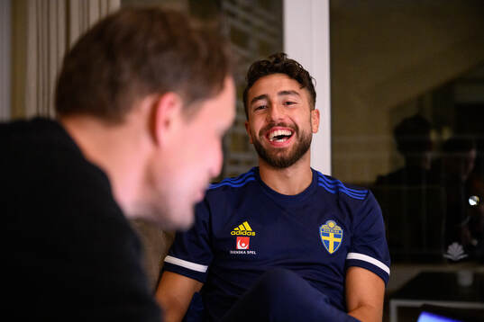 Moustafa Zeidan of the Swedish men's football national team