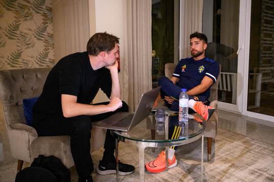 Moustafa Zeidan of the Swedish men's football national team