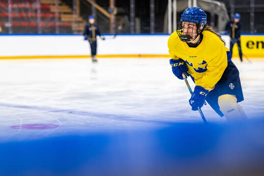 Emma Rehn of Sweden at a practice session