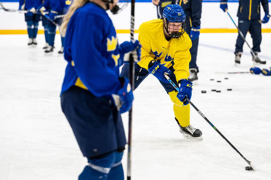 Emma Goding of Sweden at a practice session