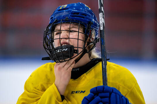 Moa Gustafsson of Sweden at a practice session