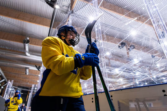 Emma Goding of Sweden at a practice session