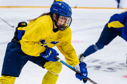 Stella Lindell of Sweden at a practice session