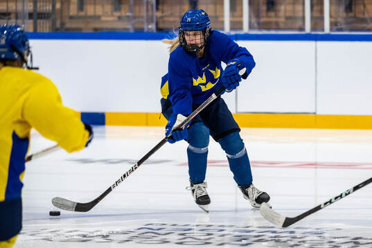 Tilde Utbult of Sweden at a practice session
